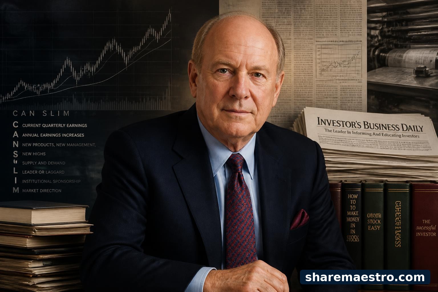 William J. O'Neil built CAN SLIM by joining earnings acceleration, price-volume discipline, and a publishing machine for growth investors.
