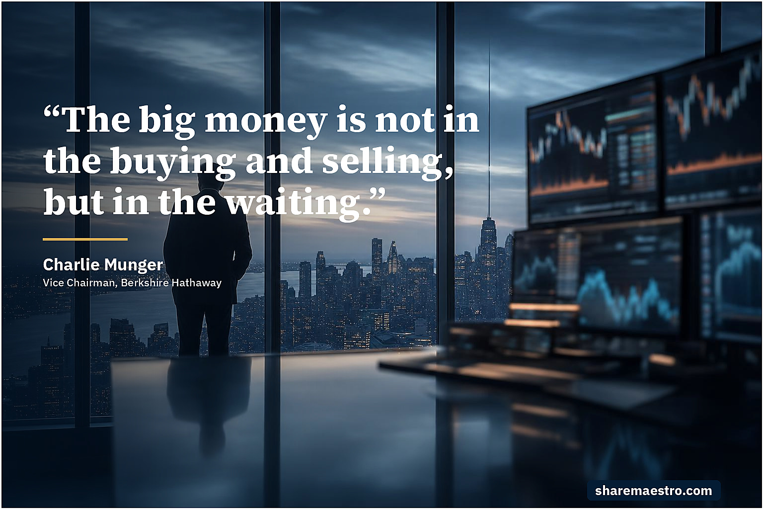 Charlie Munger market wisdom quote on patience and compounding.
