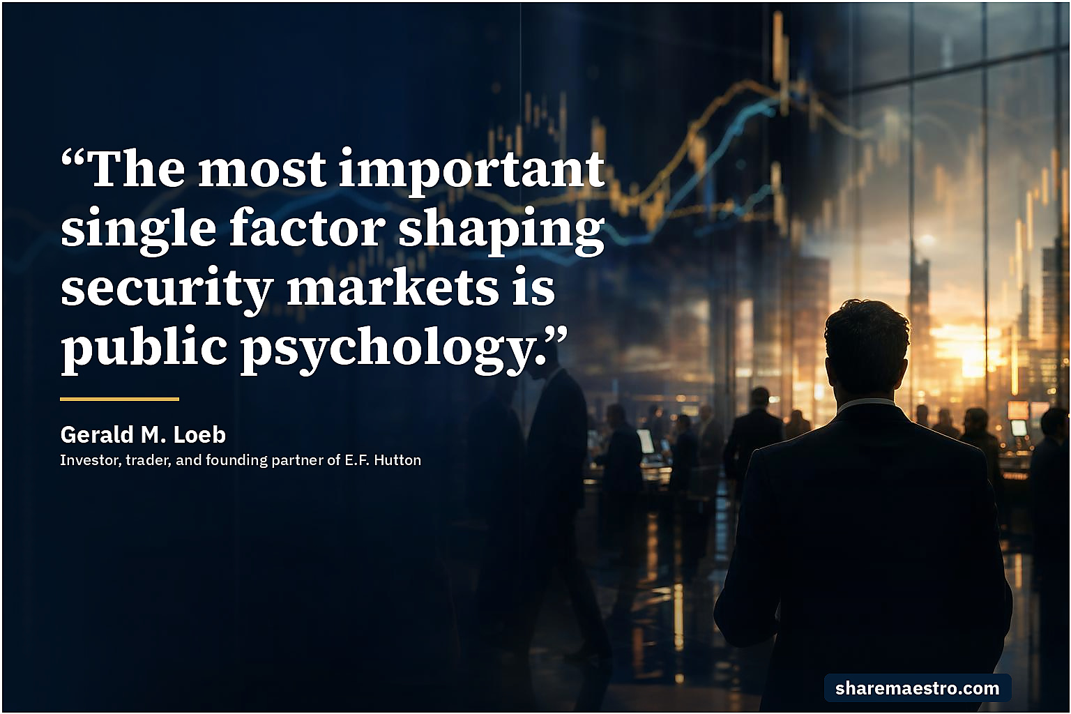 Gerald M. Loeb market wisdom quote on market psychology.
