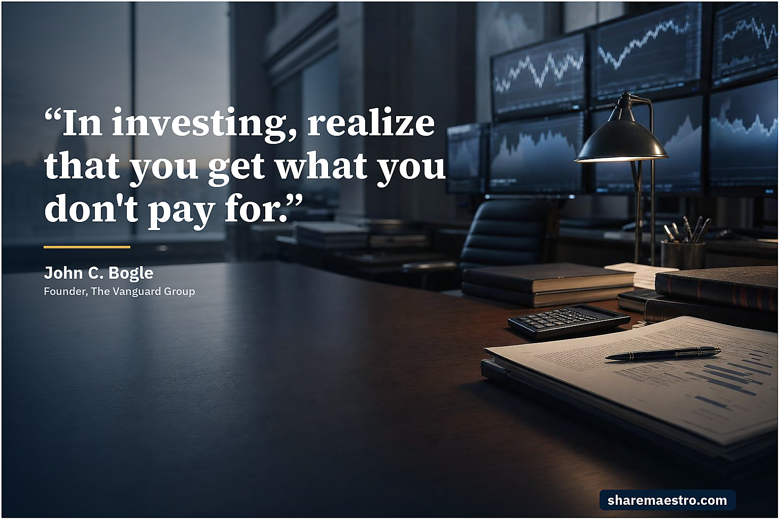 John C. Bogle market wisdom quote on costs matter.