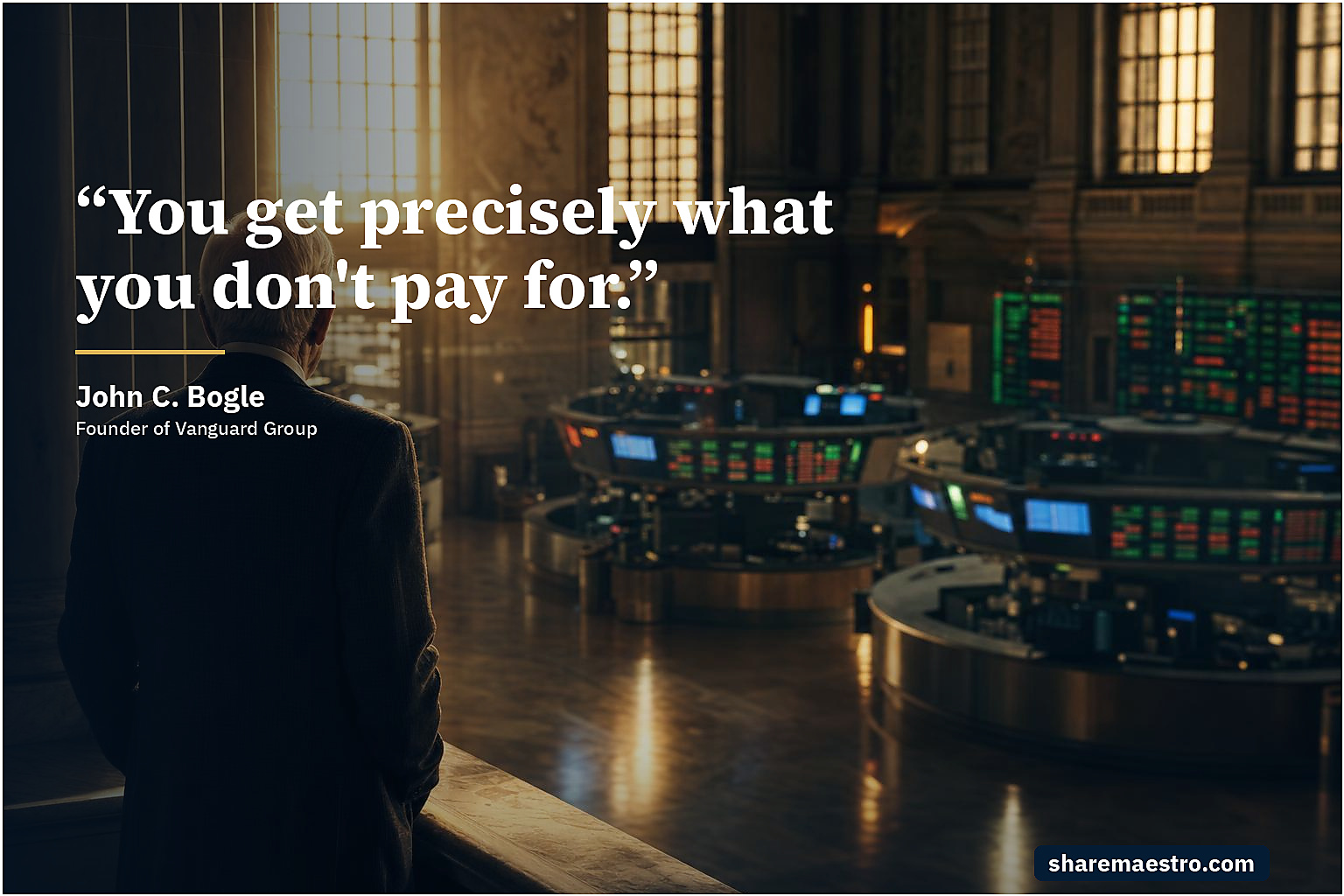 John C. Bogle market wisdom quote on costs and compounding.