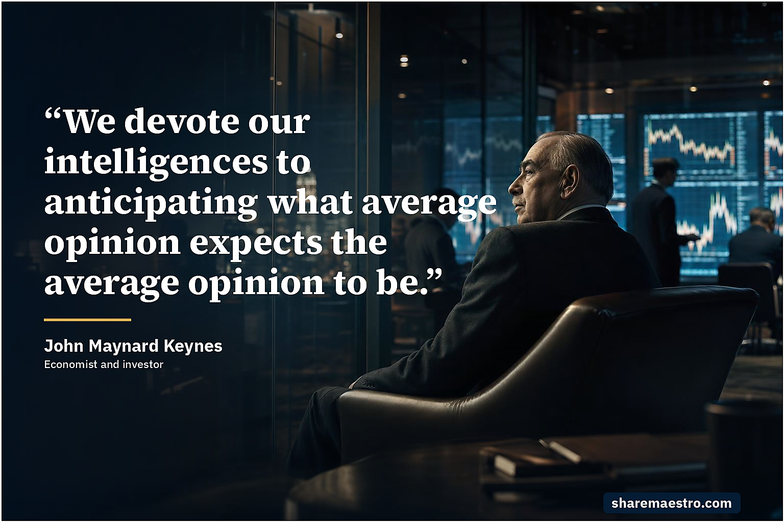 John Maynard Keynes market wisdom quote on market psychology and second-order thinking.