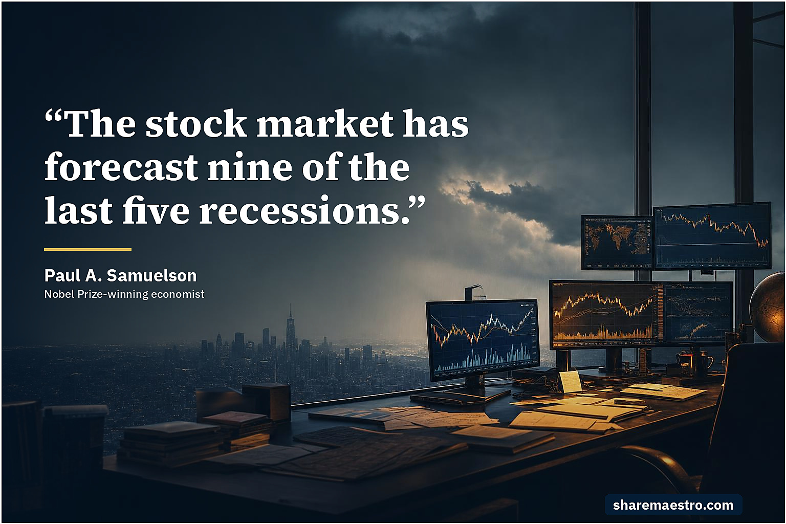 Paul A. Samuelson market wisdom quote on market forecasting and humility.