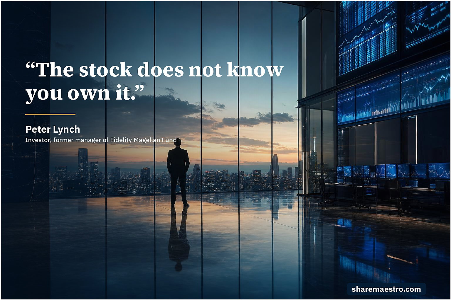 Peter Lynch market wisdom quote on emotional discipline in investing.