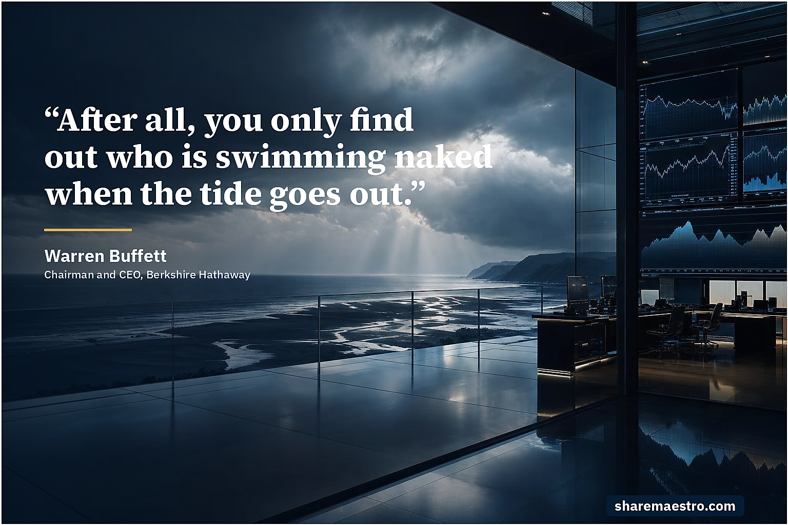 Warren Buffett market wisdom quote on risk, leverage, and market cycles.