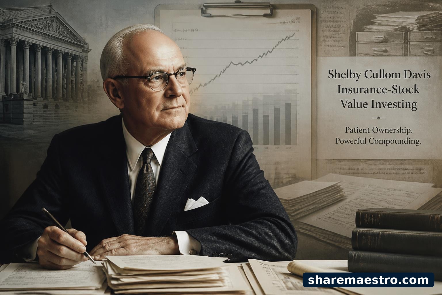 Shelby Cullom Davis's fortune was built on obscure insurance stocks, patient ownership, and the belief that financial companies could be growth companies in disguise.