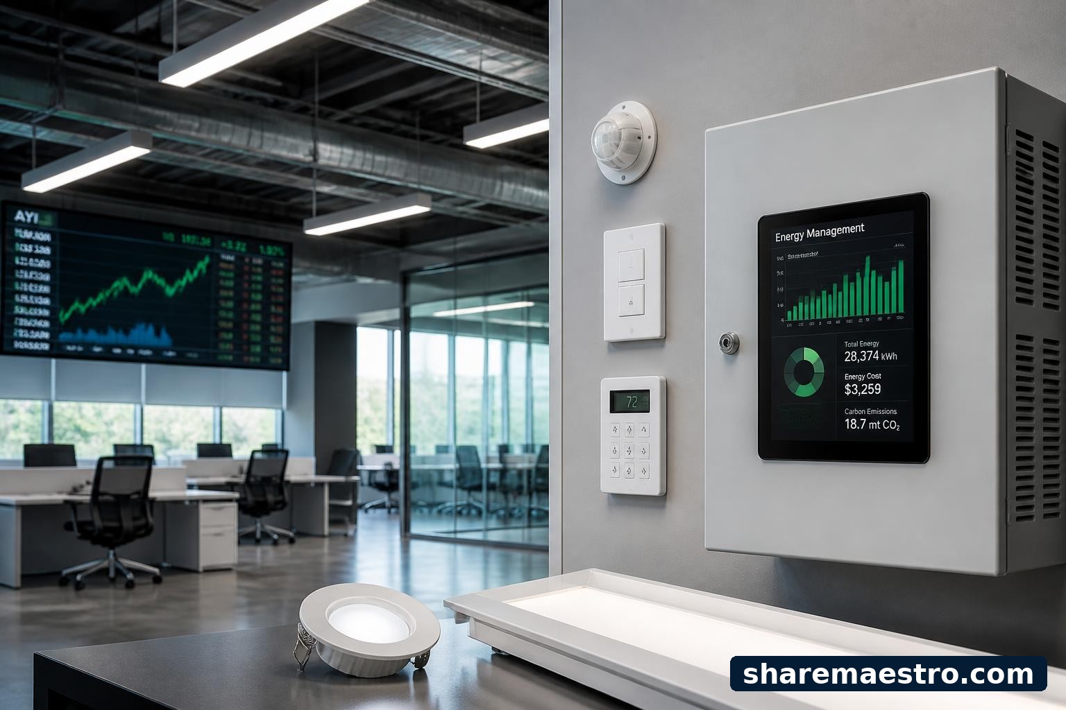 Commercial lighting and building-management equipment representing Acuity Brands ahead of earnings.