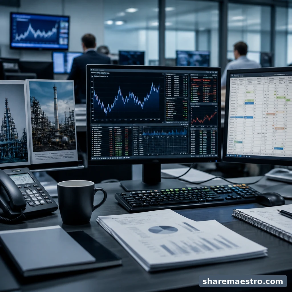 Market data terminal and earnings calendar representing Korn Ferry earnings watch.