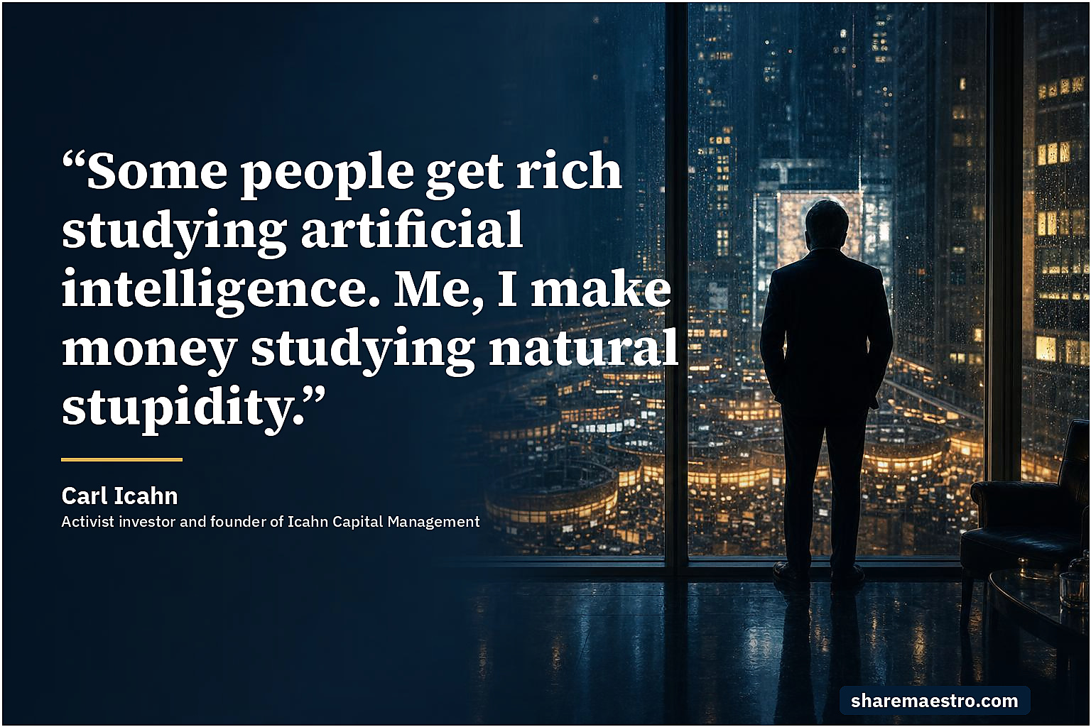Carl Icahn market wisdom quote on behavioral inefficiency.