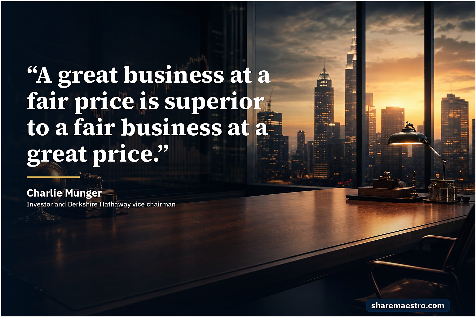 Charlie Munger market wisdom quote on quality investing and price discipline.