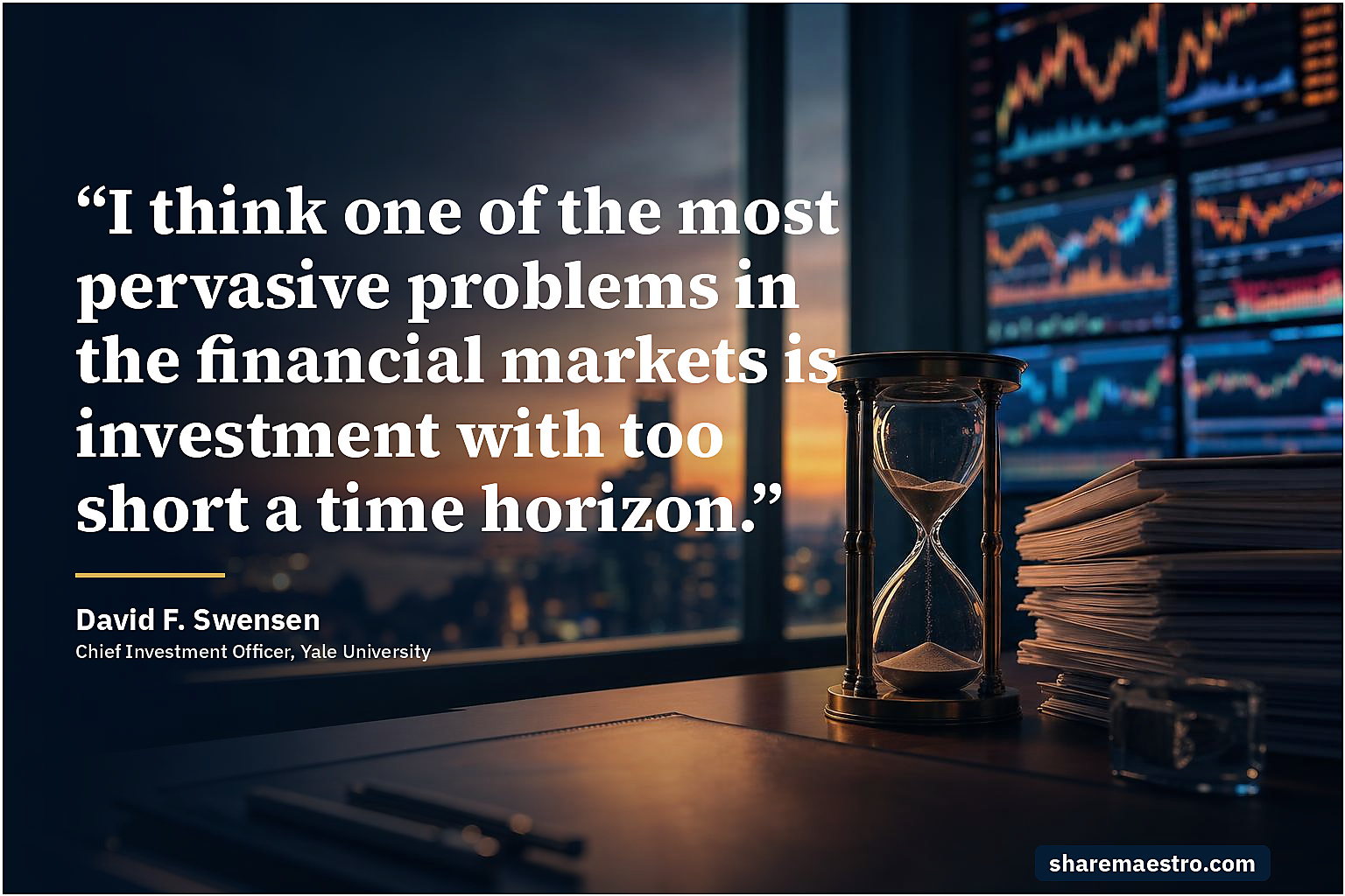 David F. Swensen market wisdom quote on long-term investing discipline.