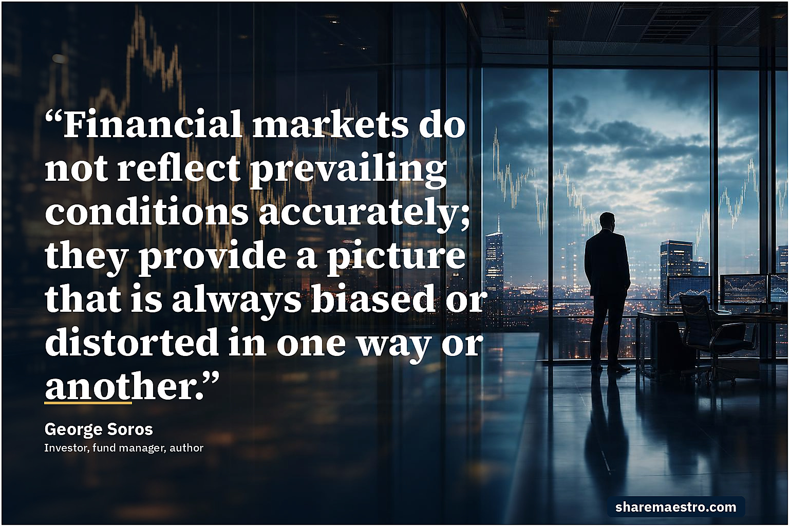 George Soros market wisdom quote on market reflexivity.