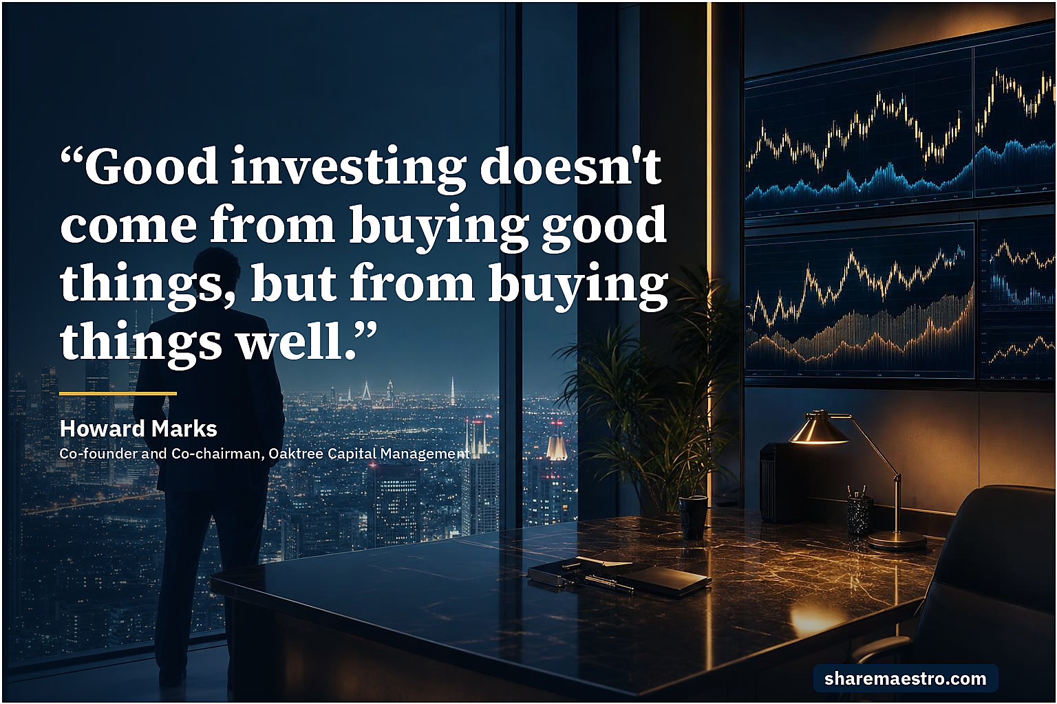 Howard Marks market wisdom quote on price discipline.