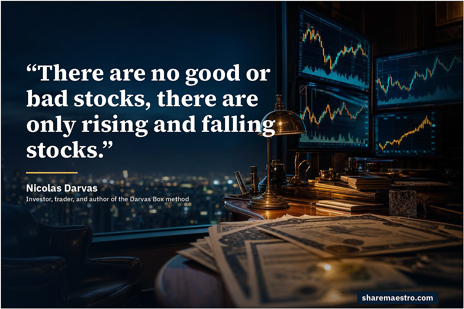 Nicolas Darvas market wisdom quote on trend following.
