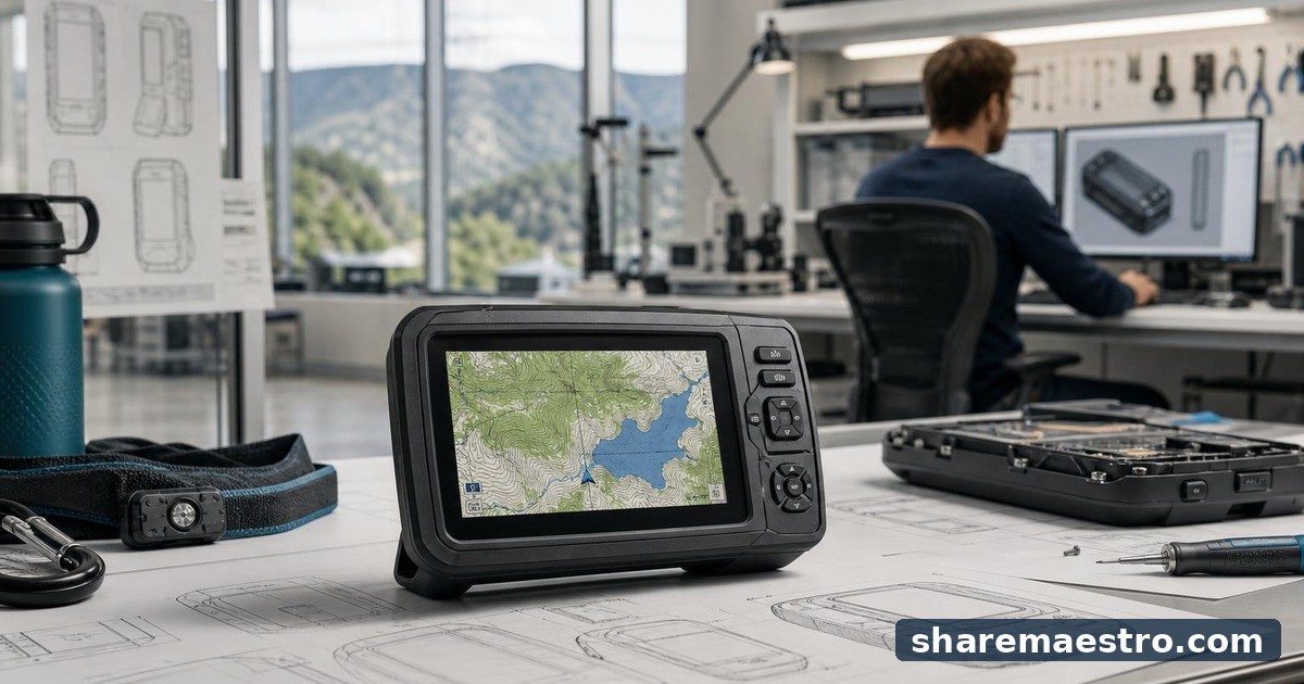 Editorial illustration of Garmin Ltd, Scientific & Technical Instruments.