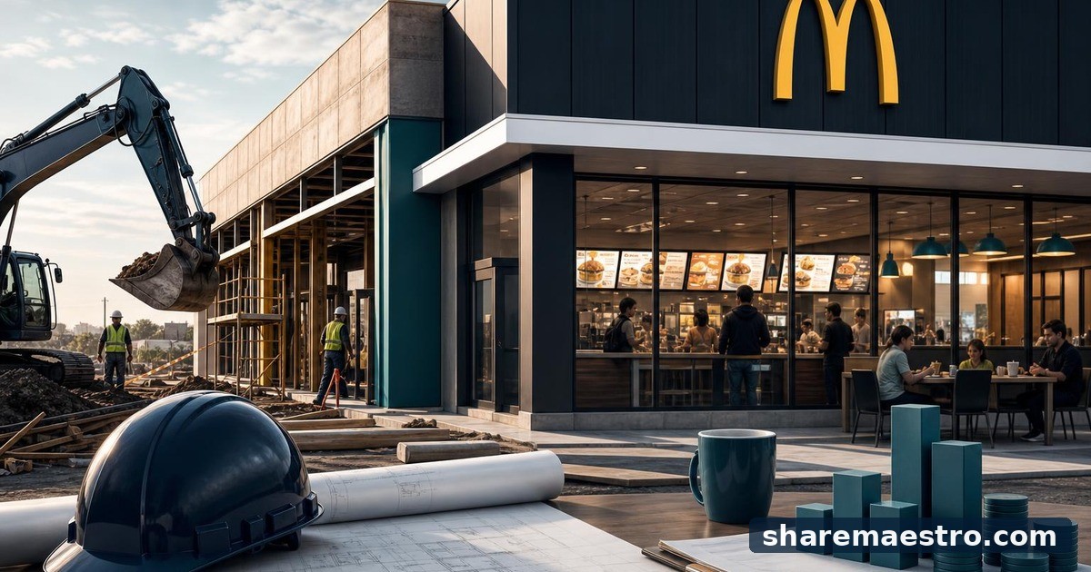 Editorial illustration of McDonaldโs Corporation, Restaurants.