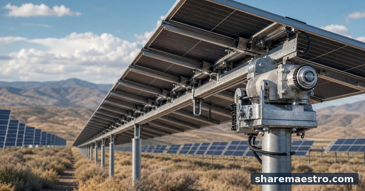 Editorial illustration of Nextracker Inc. Class A Common Stock, Solar.
