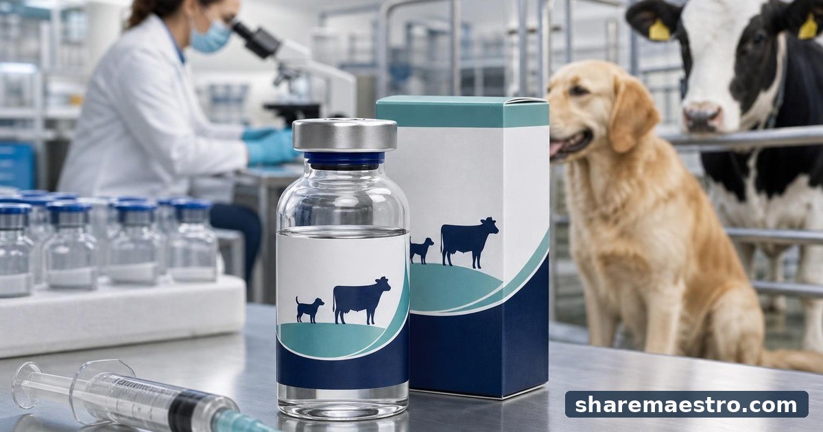Editorial illustration of Zoetis Inc, Drug Manufacturers - Specialty & Generic.